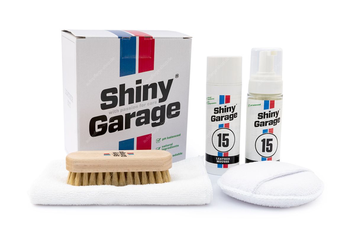 Shiny Garage Leather Kit Soft - Lederpflegeset 150ml Reiniger +150ml  Lederpflege 