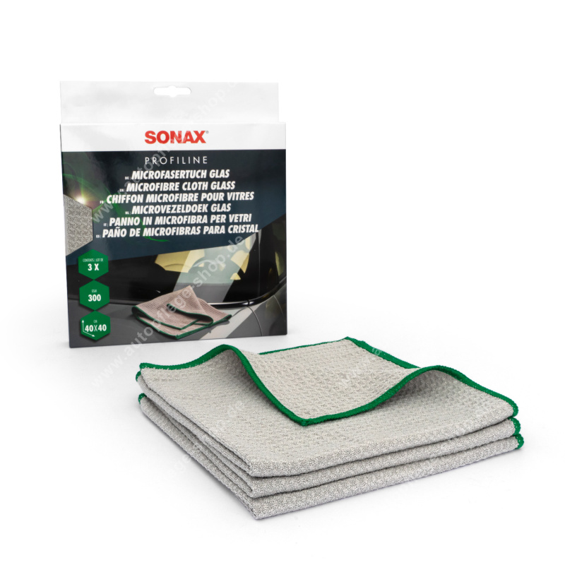 Sonax Profiline Microfasertuch Glas 3er-Pack 
